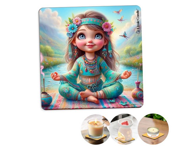 Porta copo Vela aromática Rechaud protetor de superfície - modelo 06