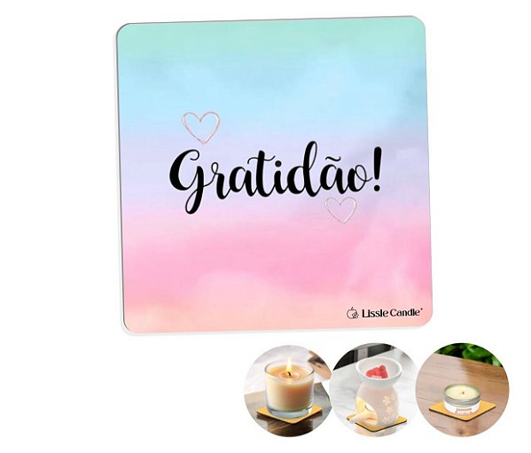 Porta copo Vela aromática Rechaud protetor de superfície - modelo 10