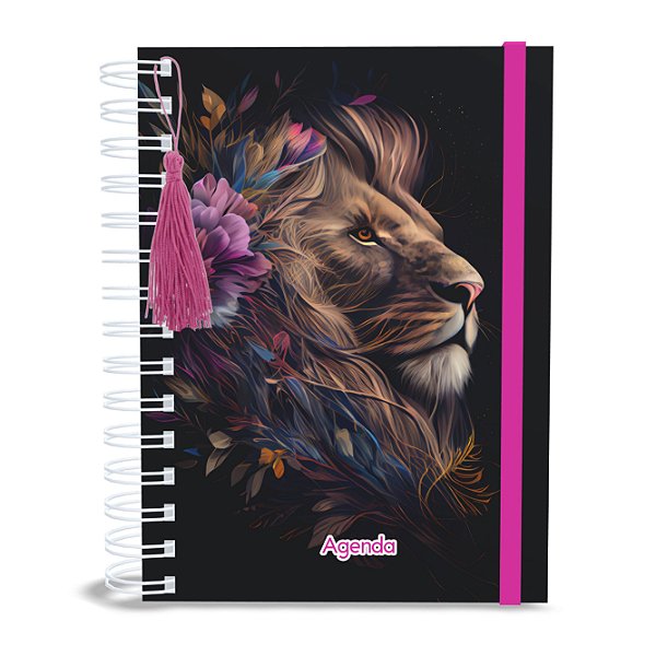 Agenda Gospel Papers - Leoa Floral - 1 Versículo por Dia - Capa Dura