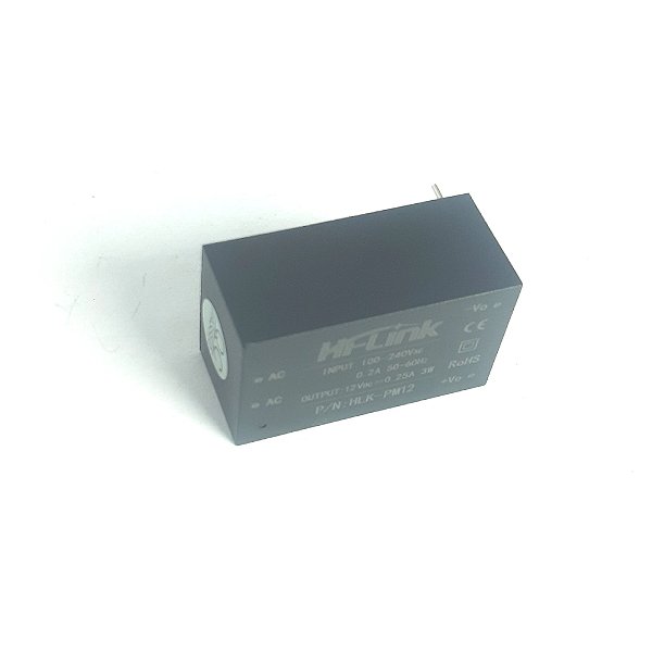 Mini Fonte HLK-PM12 100-240VAC para 12VDC 3W Hi-link