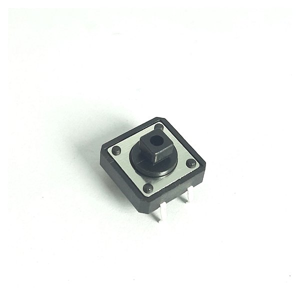 Push Button 12x12x7,3mm com Furo - Chave Táctil
