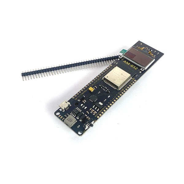 Módulo WiFi ESP32 Bluetooth com Display OLED e Suporte para Bateria 18650