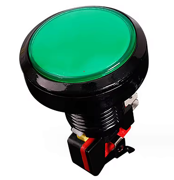 BOTAO ARCADE FLIPERAMA ILUMINADO 45mm - VERDE