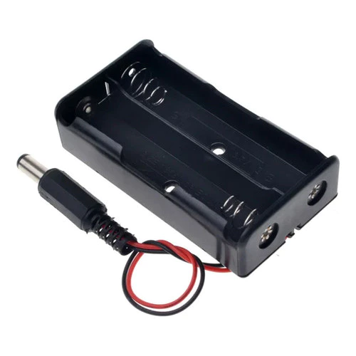 SUPORTE 2 BATERIAS 18650 EM SERIE COM RABICHO E PLUG P4 MACHO