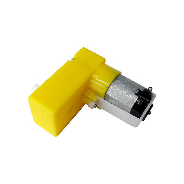 Motor DC 6V com Caixa de Redução em L 90 Graus - 200 RPM