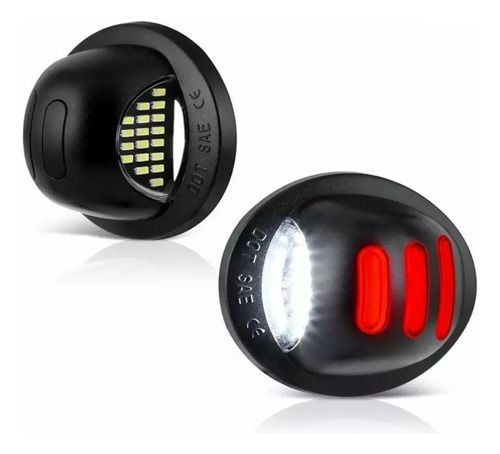 Luz De Placa F250/ Ranger/courier Branca E Vermelha Par