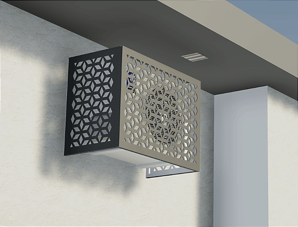 Protetor Ar Condicionado ACM, Cubo, 9.000 e 12.000 BTUs, Grafite, MOD13SG