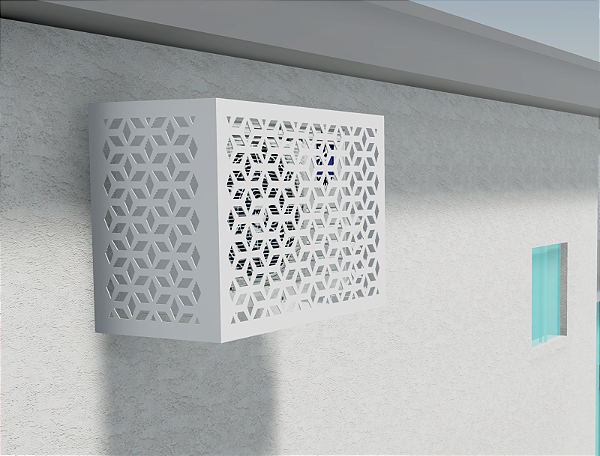 Protetor Para Ar Condicionado Em ACM, 9.000 e 12.000 BTUs, Branco, MOD14SG