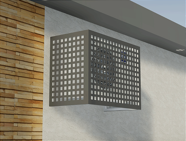 Protetor Ar Condicionado, Grid, 9.000 e 12.000 BTUs, Grafite, MOD16SG