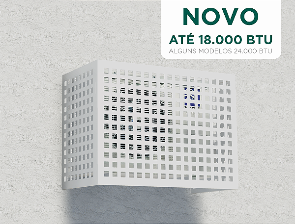 Protetor Ar Condicionado, Grid, Branco, 9.000 a 18.000 BTUs - MOD24SG