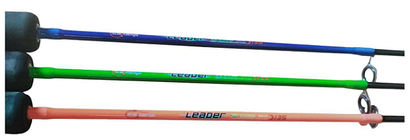 Vara Leader para Molinete em Fibra de Vidro Maciça Tubular Metal Resistente 1 Parte - Cores disponíveis Verde, azul, amarelo e laranja