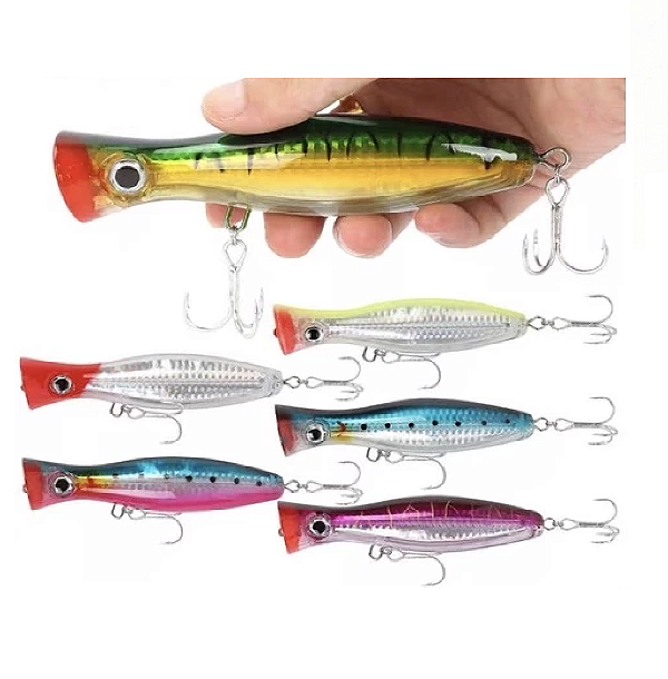 Isca Artificial Popper Grande Sahara HB056 45g 12cm Superfície Cores