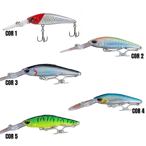 Isca Artificial Sahara HB 184 Fundo de pesca 9,5 cm 8g Várias Cores