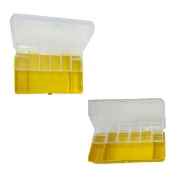 Estojo Caixa De Pesca Modelo XC-005 Sahara Flutuante Com Até 16 Divisórias Dimensões 20 cm x 9,5 cm x 3,5 cm