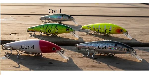 Isca Artificial HB-185 Sahara Meia Água 7,5 cm 7 g Várias Cores