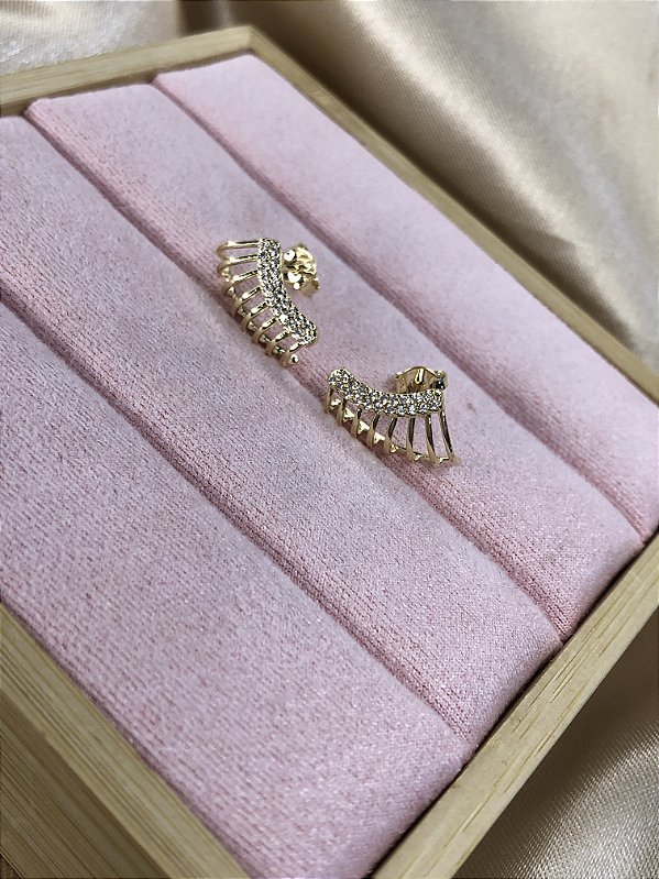 Brinco Ear Cuff com Mini Zircônias