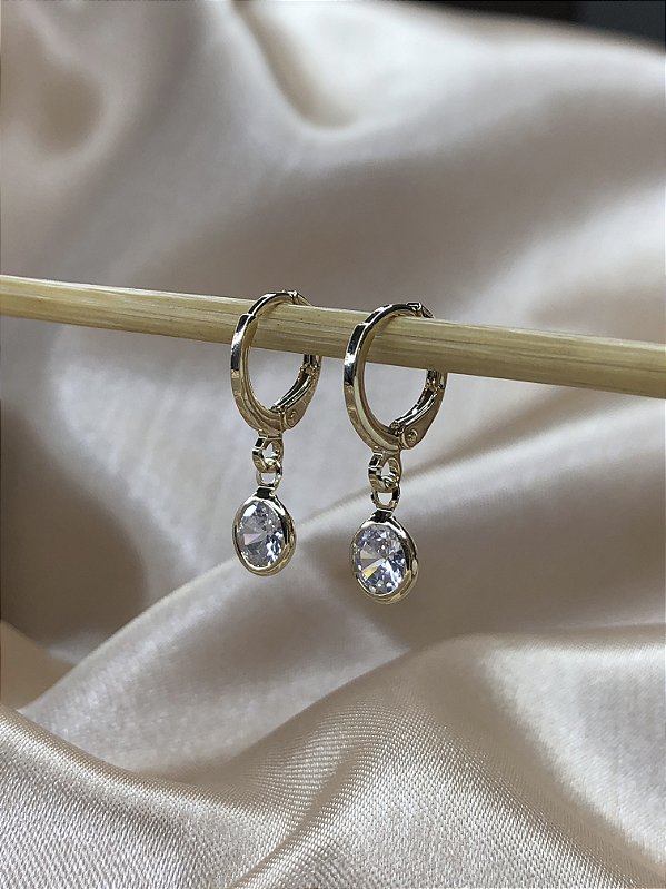 Argola Click com Tiffany