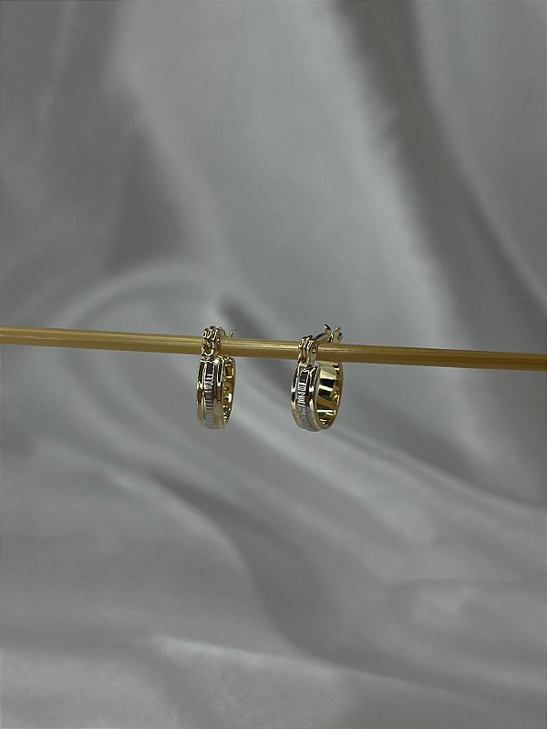 Argola PP Riscadinha em Ródio