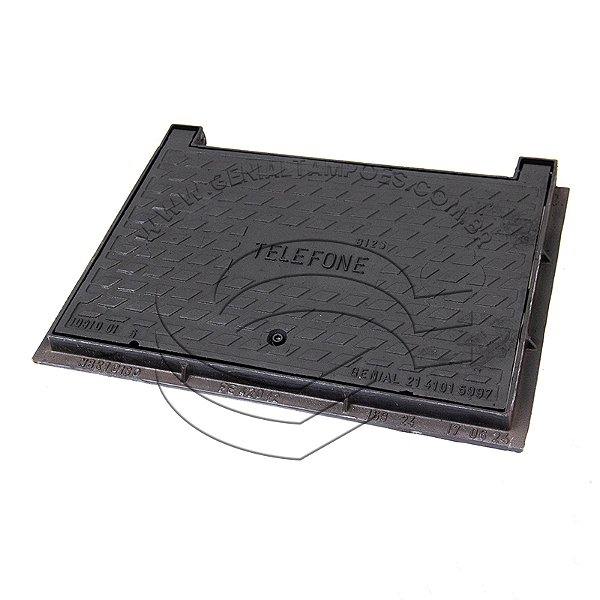 Tampão Ferro Fundido 40x60cm R1 Articulado com Tranca Pesado B125