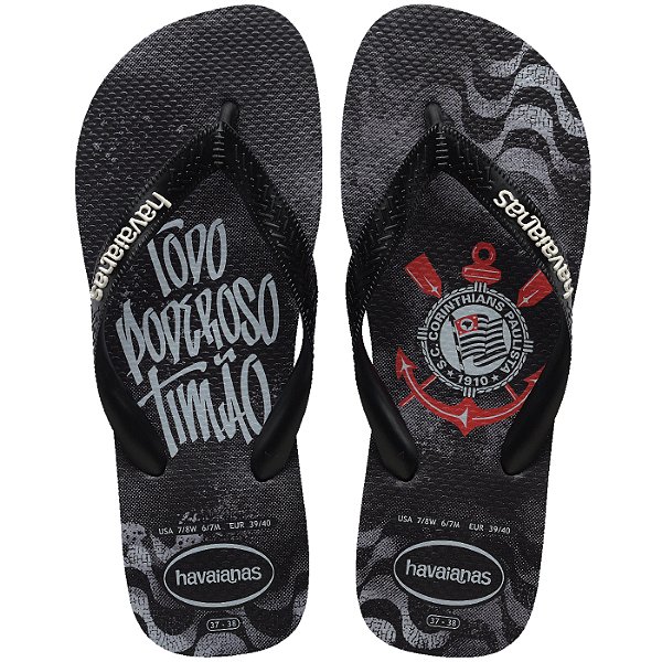Chinelo Havaianas Times Corinthians