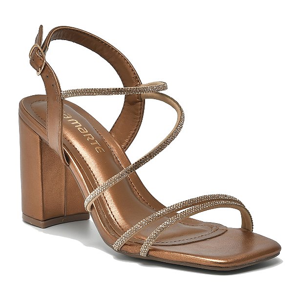 Sandália Via Marte Salto Bloco Feminina