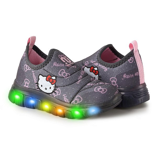 Tênis Hello Kitty Luz Novo Pé
