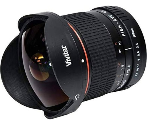 Lente Fisheye 8mm Para Nikon Full Frame E Aps-c + Brinde