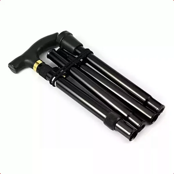 BENGALA DOBRÁVEL COM REGULAGEM PRETO