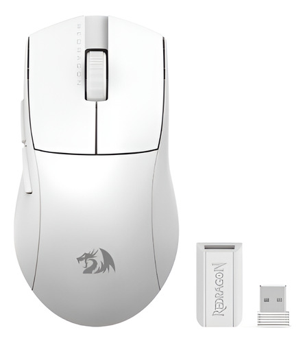 Mouse Gamer Redragon King Pro M916w 26000dpi Sem Fio - Branco