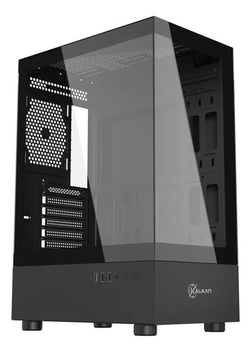 Gabinete Mid Sem Fan Fonte Kalkan Avalon Pro Preto Klk00037