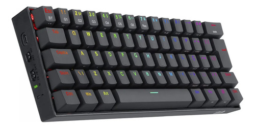 Teclado Mecânico Gamer Draconic  Rgb Preto Switch Marrom