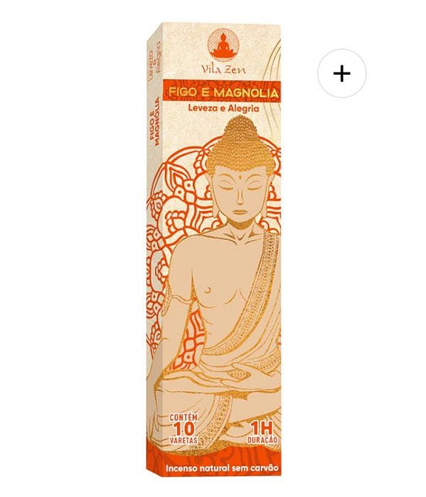 INCENSO NATURAL BUDDHA VILA ZEN - FIGO E MAGNÓLIA