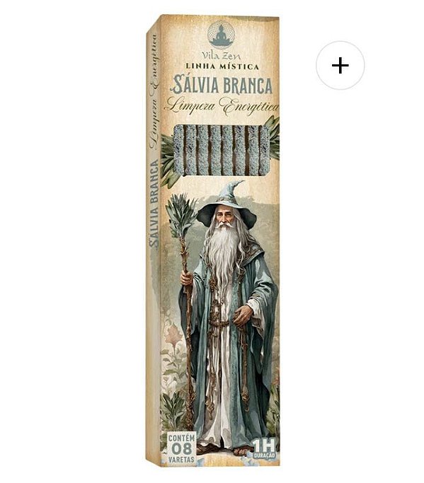 INCENSO LINHA MÌSTICA VILA ZEN -SALVIA BRANCA