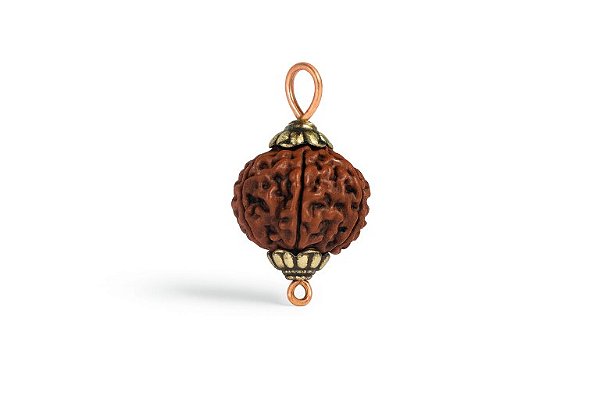 TALISMÃ DE COBRE COM RUDRAKSHA PROTEÇÃO
