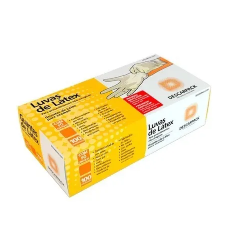 Luva Látex Procedimento Não Cirúrgico Com Pó 100un Descarpack