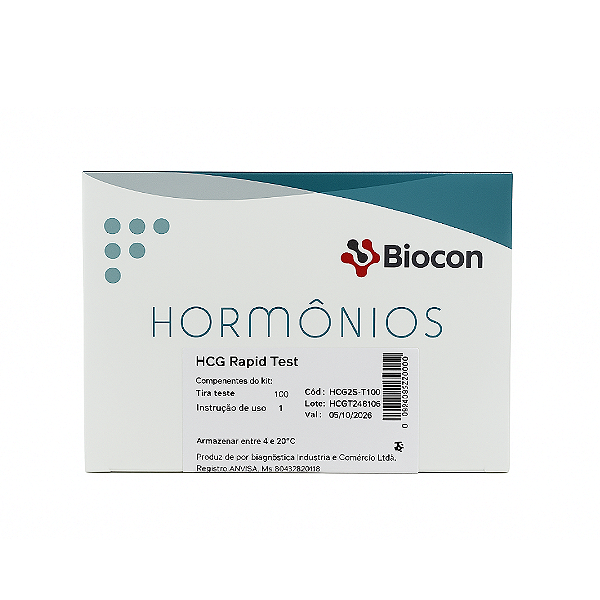 Teste hCG Rapid Test 25 mUI 50un Biocon