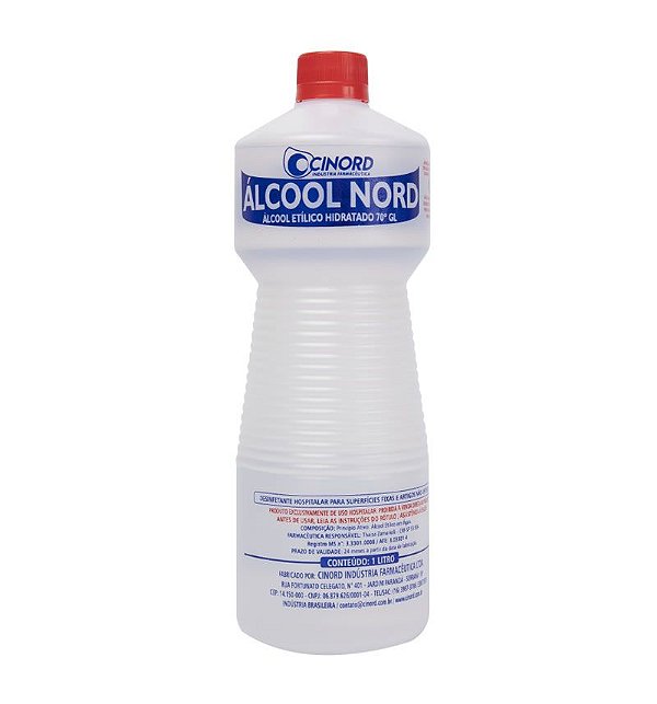 Álcool Etílico Hidratado 70° 1L Cinord