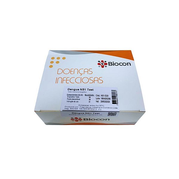 Teste Dengue NS1 20un Biocon