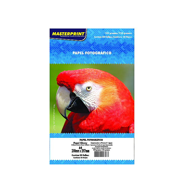 Papel Fotográfico Glossy 135g/m² A4 50 Folhas