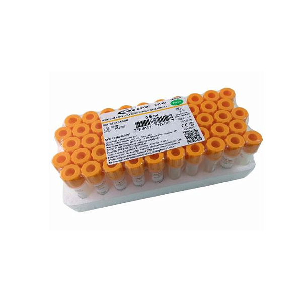 Microtubo Coleta de Sangue a Vácuo Gel 0,5ml Labor