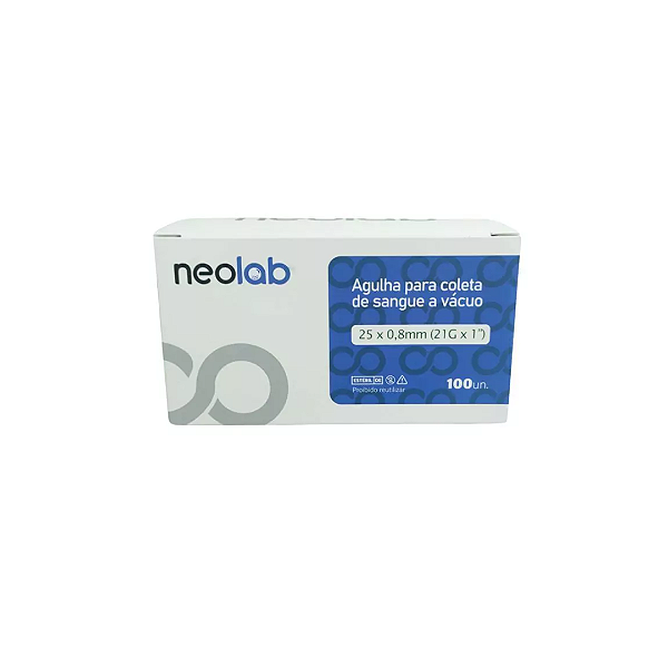 Agulha para Coleta de Sangue a Vácuo 100un Neolab