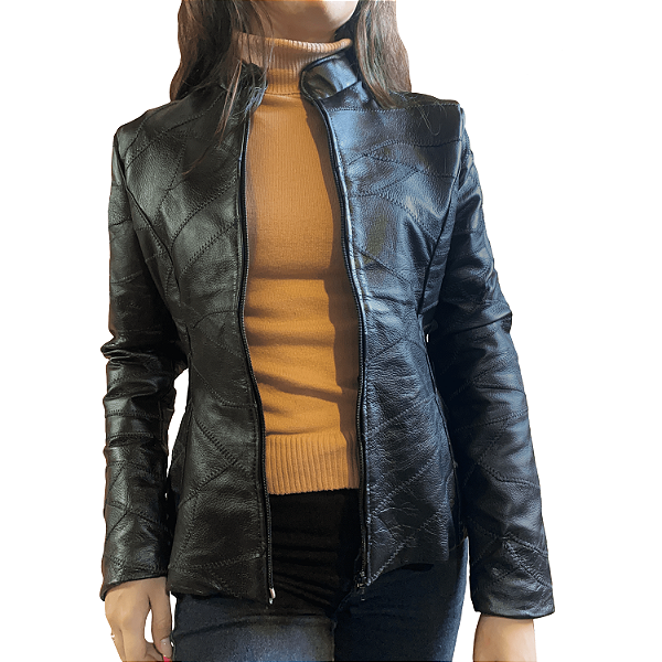 Jaqueta Feminina de Couro Legítimo