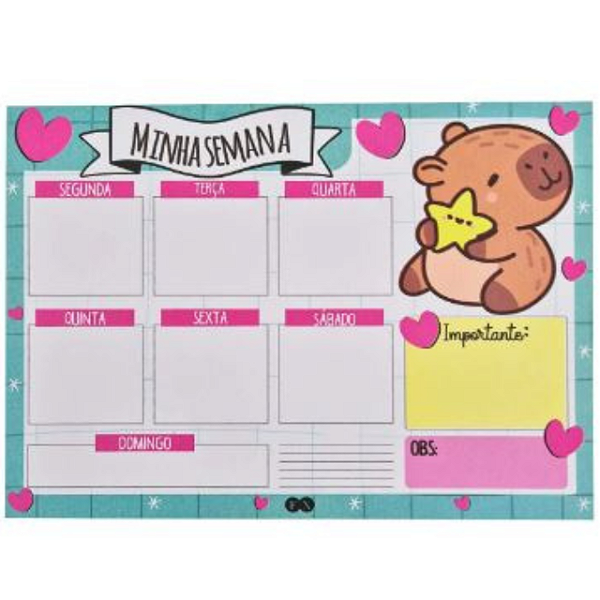 PLANNER SEMANAL - CAPIVARA