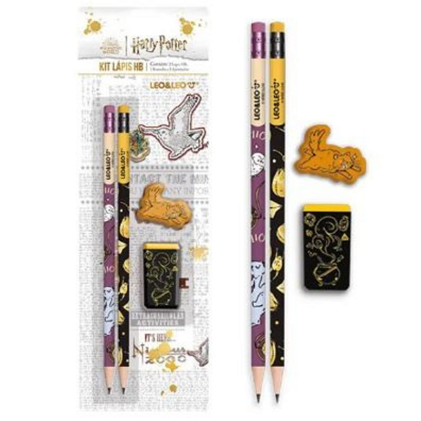 Kit escolar Harry Potter c/ 04 pecas - Leonara