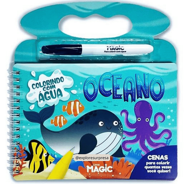 Livro aquabook oceano - magic kids