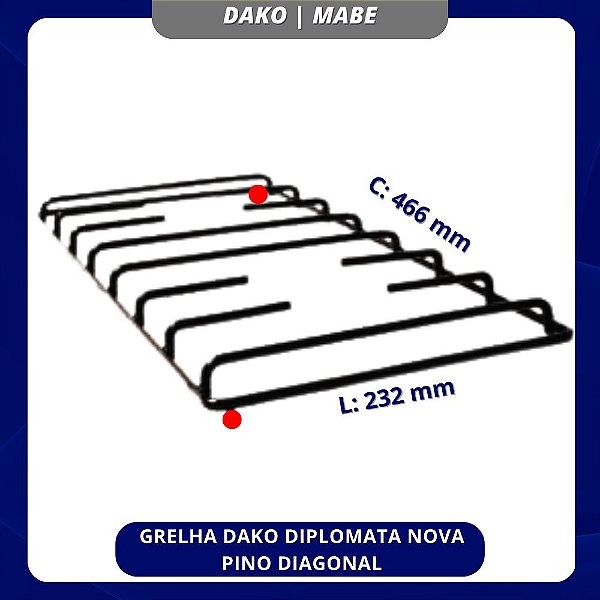 GRELHA DAKO DIPLOMATA NOVA PINO DIAGONAL