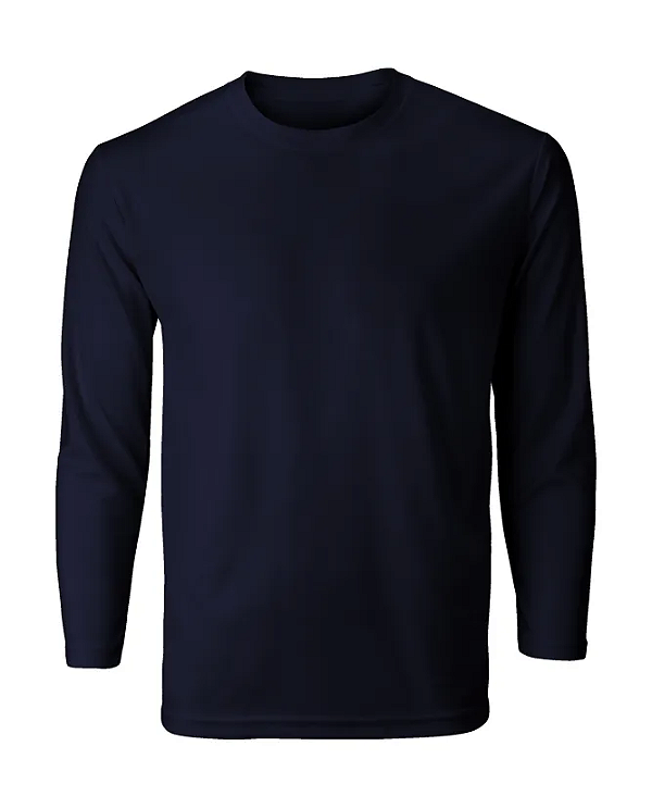 CAMISETA PV AZUL MARINHO MANGA LONGA - DO P AO GG