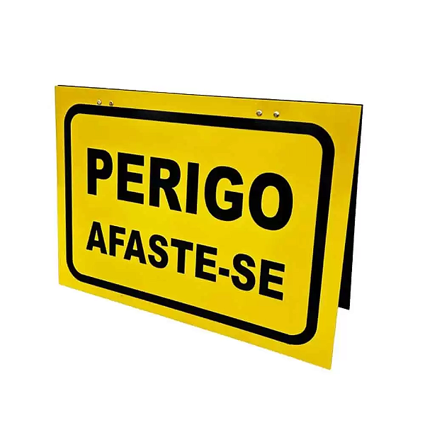 CAVALETE AMARELO AFASTE-SE PLASTCOR