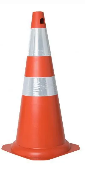 CONE RIGIDO 75CM LR/BR TIPO II REFLETIVO