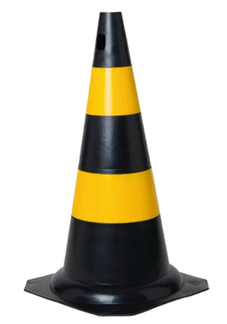 CONE RIGIDO 50CM PT/AM - KTELI